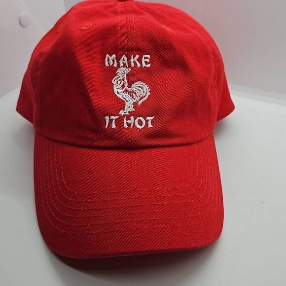 Sriracha Rooster Red Strapback Hat Make It Hot NWOT Multiple Available - Picture 1 of 6